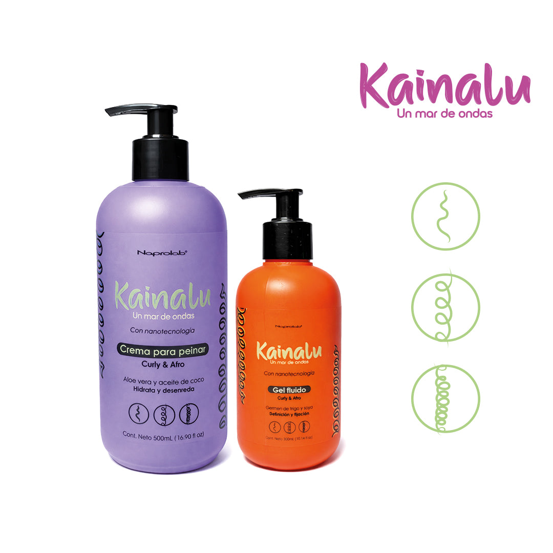 Dupla Finalizadores Kainalu - Crema Para Peinar + Gel Fluido