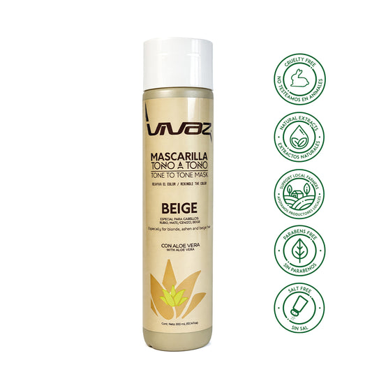 Mascarilla Tono a Tono Beige
