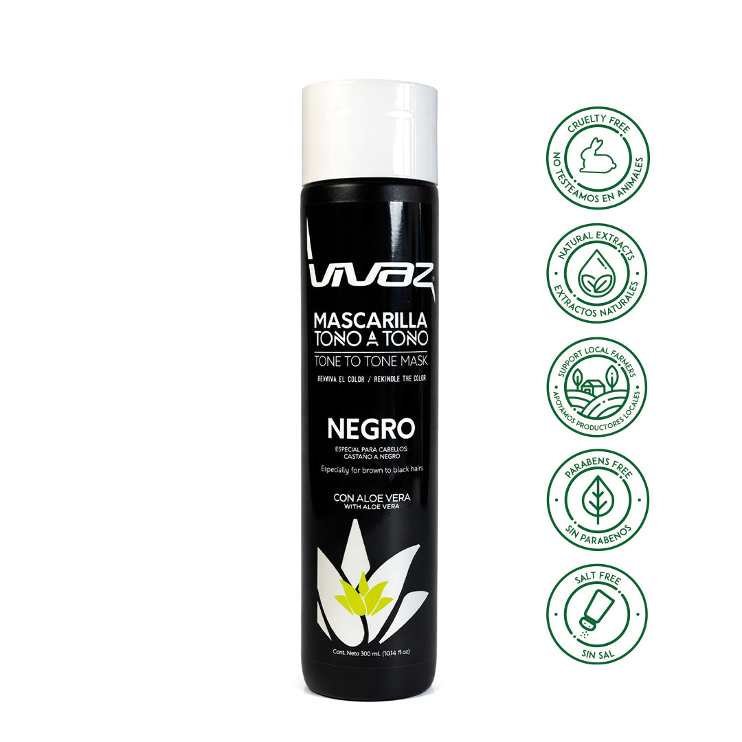 Mascarilla Tono a Tono Negro