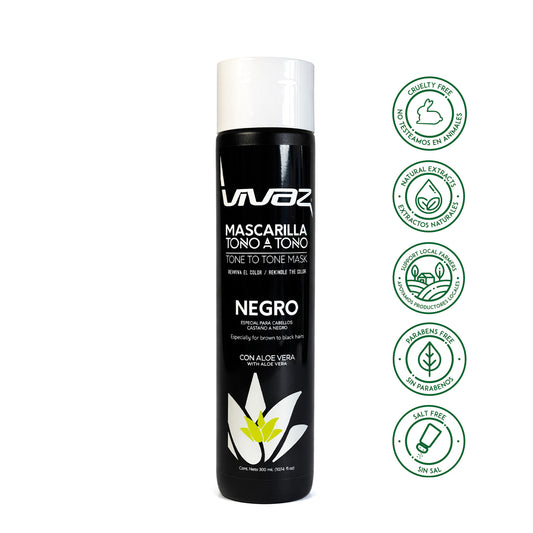 Mascarilla Tono a Tono Negro