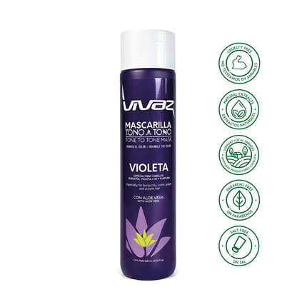 Mascarilla Tono a Tono Violeta